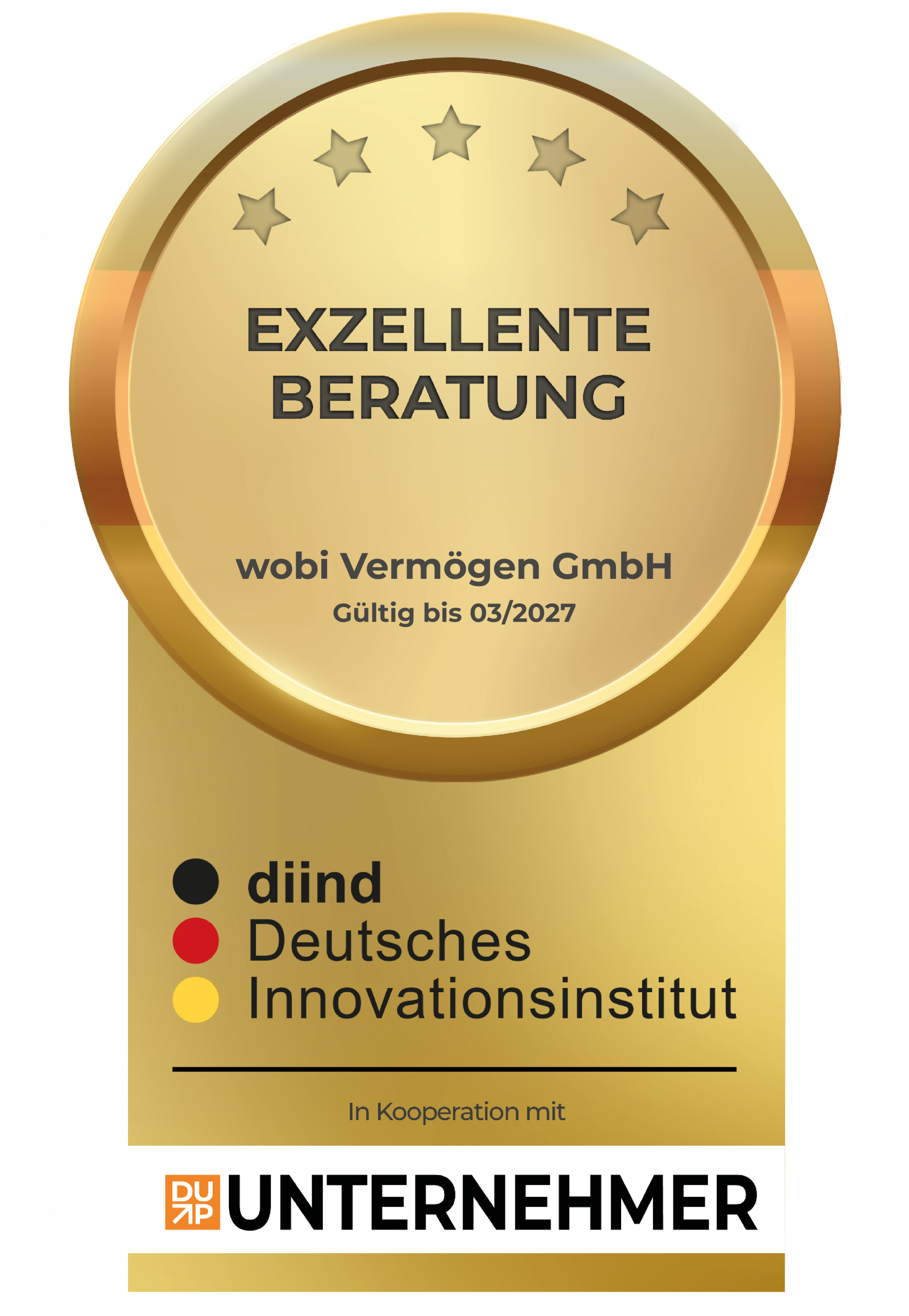 Siegel Exzellente Beratung - wobi Vermögen GmbH